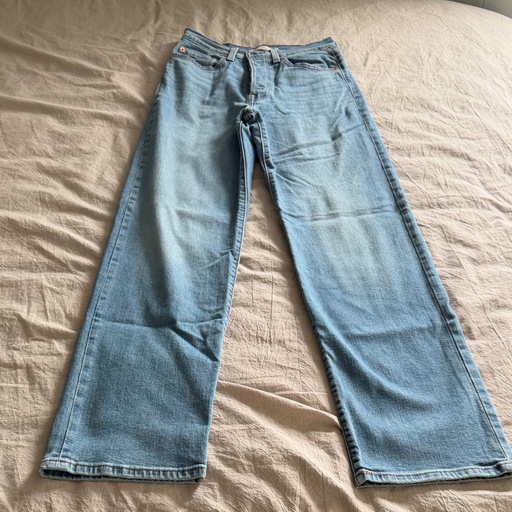 Levi's rib cage straight Light Blue Wide Leg Jeans